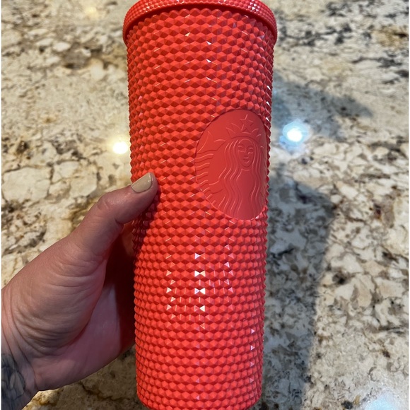 NEW Summer 2022 Starbucks Dragonfruit Bling Cold Cup Tumbler, 24oz LAST ONE - Picture 3 of 7